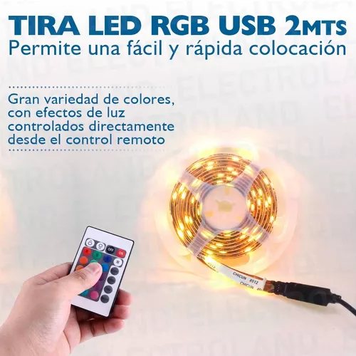 Tira led con USB y adhesivo 3M.