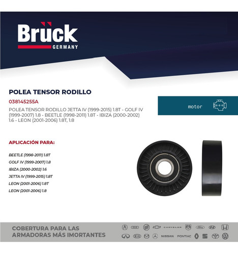 Polea Tensora Beetle 2001 1.8 20v 038145255a