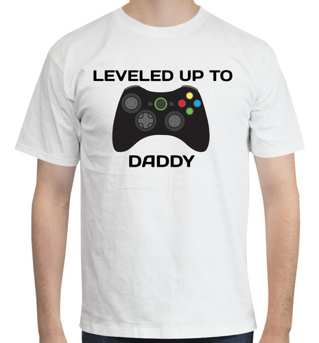 Playera Leveled Up To Daddy Control Papá Gamer