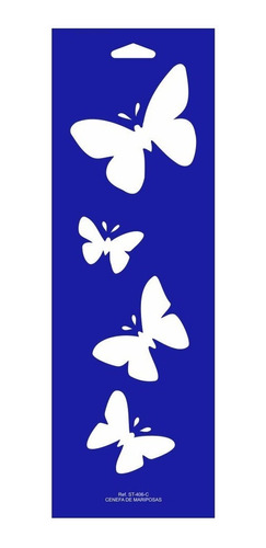 Stencil Plantilla Cenefa Mariposas  X2 Unids