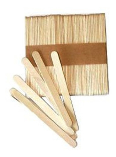 Paletas De Helado Madera Natural Pack 12 Und 