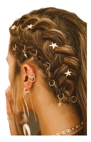 Accesorios para el cabello  Metallic hair Silver hair braids Braided  hairstyles