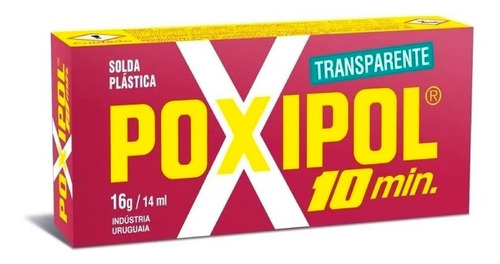 Adhesivo Soldadura Plastica Poxipol 10' 14ml | Transp/gris