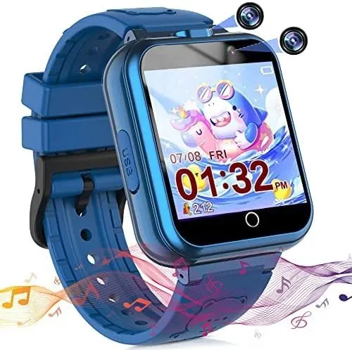 Reloj inteligente para niños, 24 juegos, podómetro, cámara, temporizador de  video, reloj inteligente para niños, calculadora de música, calendario