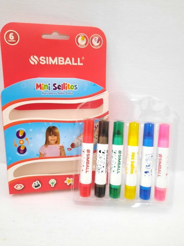 Marcador Simball Mini Sellitos X6 +regalo