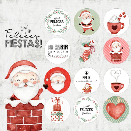 Kit Imprimible Tags Navidad Emprendedor Etiquetas 