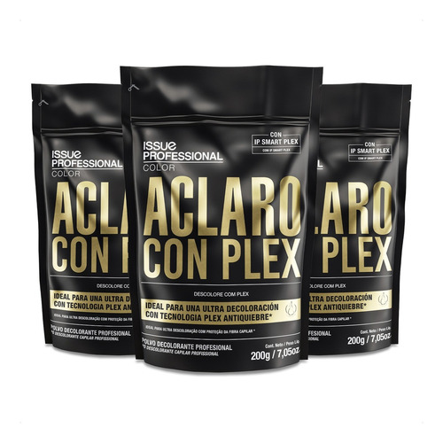 Issue Kit 3u Polvo Decolorante Aclaro Con Plex 200g