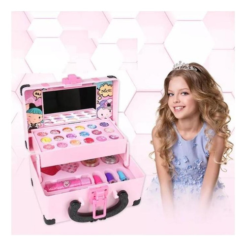 Kit De Maquiagem Infantil E Itens De Beleza Para Crianças