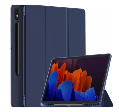 Smart Cover Con Portalápiz  + Lámina Para Galaxy Tab S7 Fe 