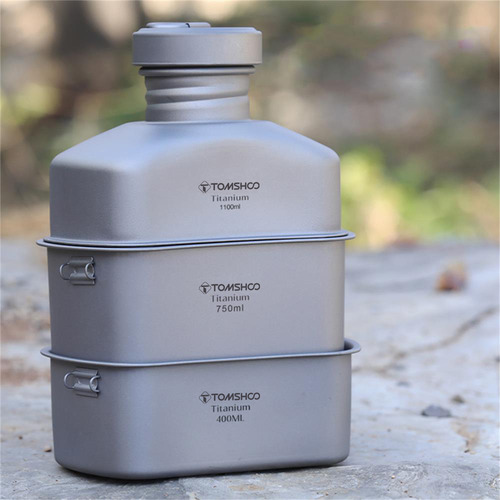 Set De Vajilla Para Botella, Cantimplora, Titanio, Agua Para