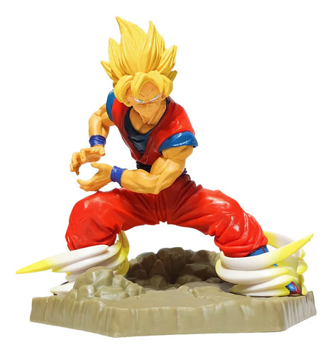 Figura Dragon Ball Z Goku Muñeco Super Saiyayin Pvc Escultur