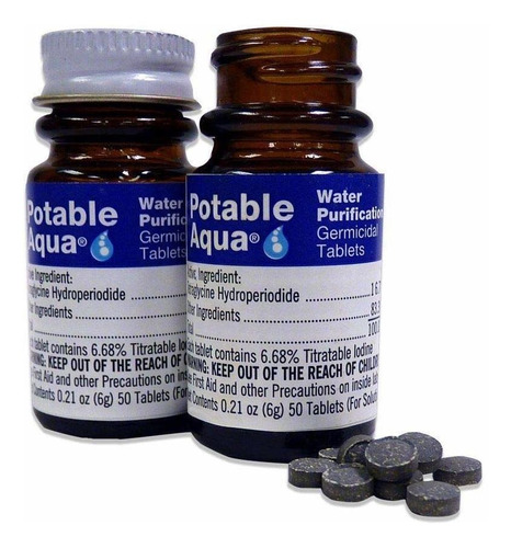 Tabletas Para Potabilizar Agua Potable Aqua.