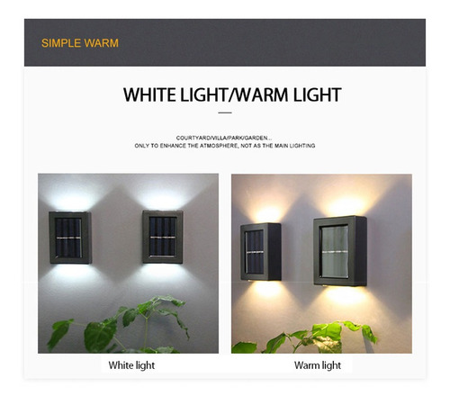8pcs Lámpara Solar De Jardín Impermeable Al Aire Libre