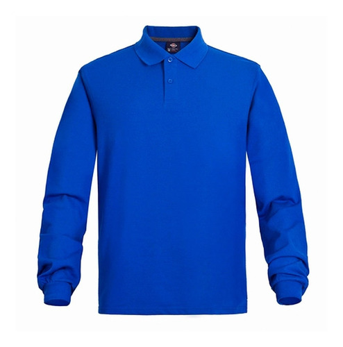 Polera Pique Polo Dryfresh M/larga Hombre Azulino