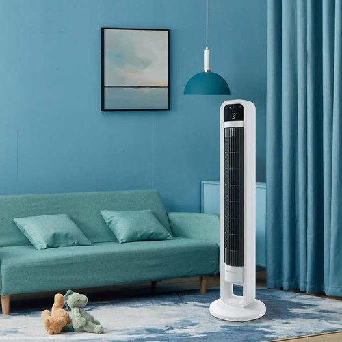 Ventilador Torre Wifi Inteligente 5 Velocidades Omnibreeze 26 Cm 60 Blanco Negro Plástico 1