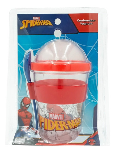 Vaso Yogurt To Go Cereal 450ml Spiderman Marvel Con Cuchara