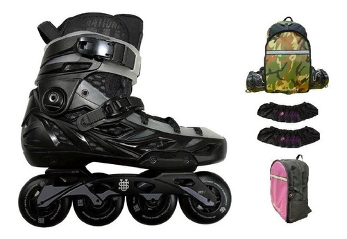 Patines Freeskate Ius  Fundas Y  Maleta Omniroller De Regalo