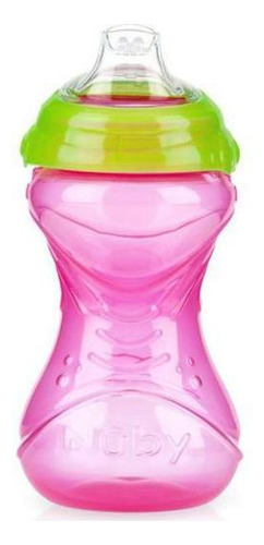 Copo Infantil Com Bico De Silicone Nuby Rosa 300ml