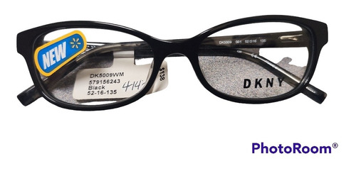 Lente Oftalmico Armazón Dkny Color Negro Dk5009wm