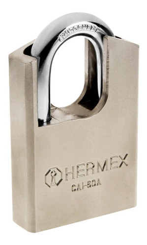 Candado De Acero Máxima Seguridad 60mm Hermex 43335 Color Marrón