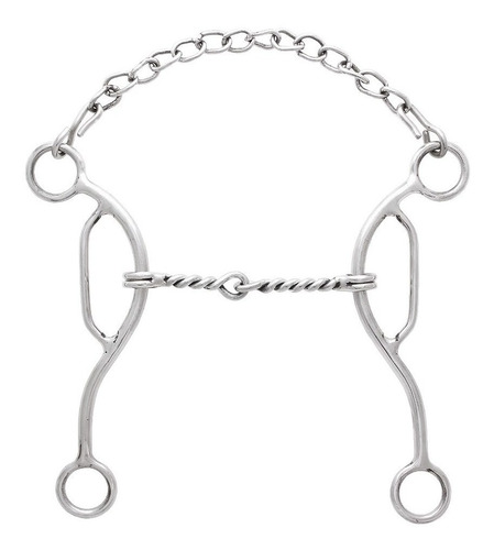 Freio Levantador Inox Para Cavalo Bocal Torcido Bronc-steel