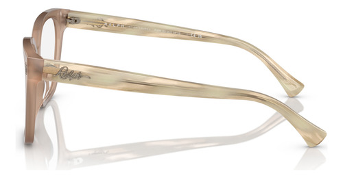 Armação Óculos De Grau Ralph Ralph Lauren Ra7158u 6147 55 Cor Bege Rosa-opala/striped Rose Bege