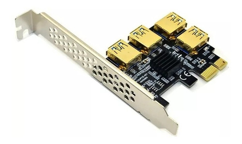 Adaptador Pci-e 1 X A 4 Usb 3.0 Cryptomineria Eth Btca
