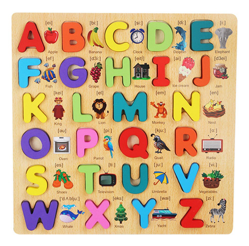 Quebra-cabeça Montessori Pré-escolar Atividade Alfabeto L