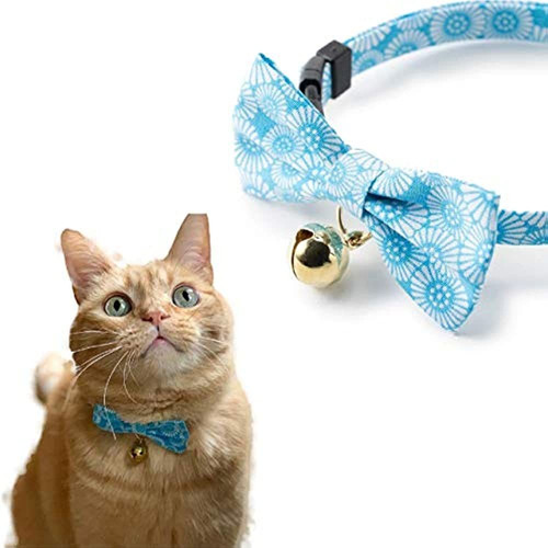 Necoichi Kiku Cinta Pajarita Gato Collar