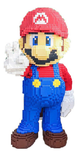 Figura Mario Bros Exhibicion Gigante Armable Tipo Lego 1.6mt
