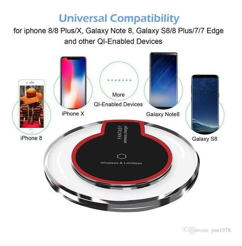 Cargador Celular Inalambrico Qi Usb P/ Samsung iPhone LG Otr