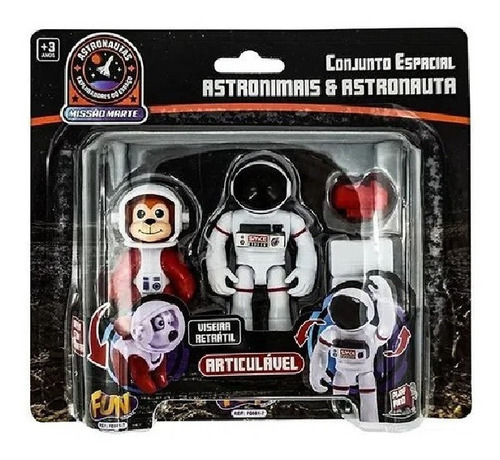 Astronimais E Astronauta Missao Marte Macaco Fun F00817