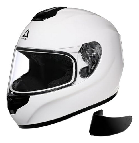 Casco Integral De Motocicleta Con Visera Transparente, Casco