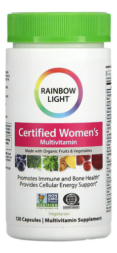 Rainbow Light Multivitaminico Vitaminas Para Mujer 120 Cap Sabor Sin Sabor