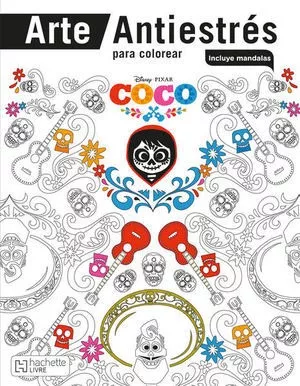 Libro Arte Antiestres Para Colorear Coco Original