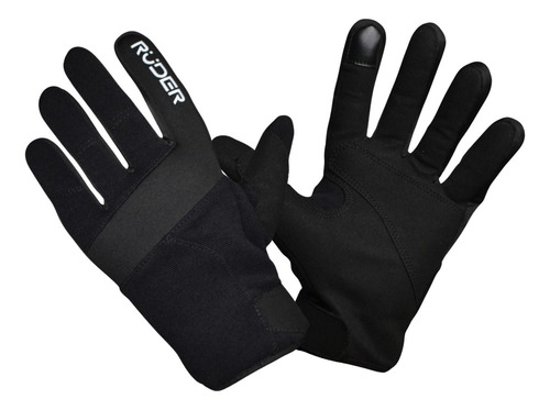 Guantes Moto Ruder Rocket Táctiles Livianos Color Negro Talle L