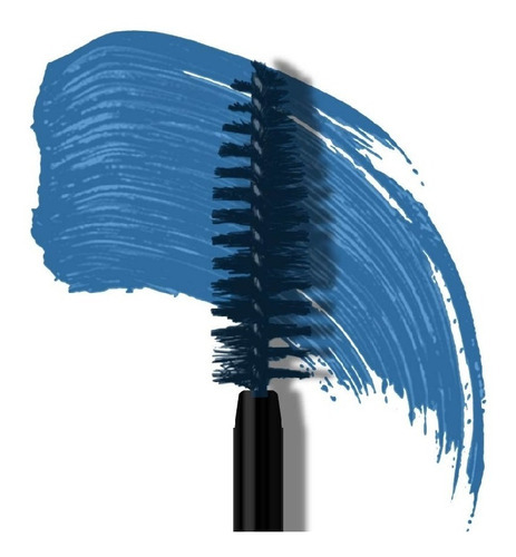 Imagen 2 de 3 de Máscara Para Pestañas Acuolavable Xúlu Cosméticos Negro Gel Color Azul