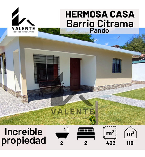 En Venta Hermosa Casa En Pando(barrio Citrama).