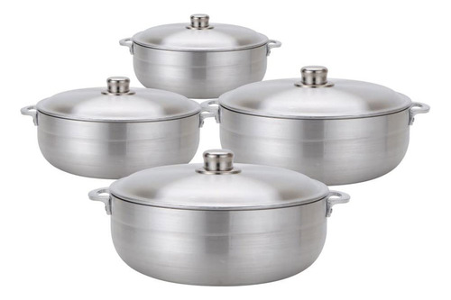 Caldero Juego Olla Horno Holand 8 Pieza Cn Tapa Aluminio 2 7