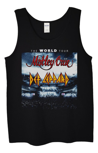 Polera Musculosa Motley Crue Def Leppard En Rock Abominatron