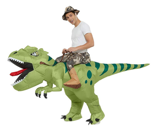 One Casa Disfraz Inflable De Dinosaurio Para Montar En T Rex