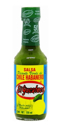 Salsa Picante Verde Chile Habanero X120 Gr - El Yucateco