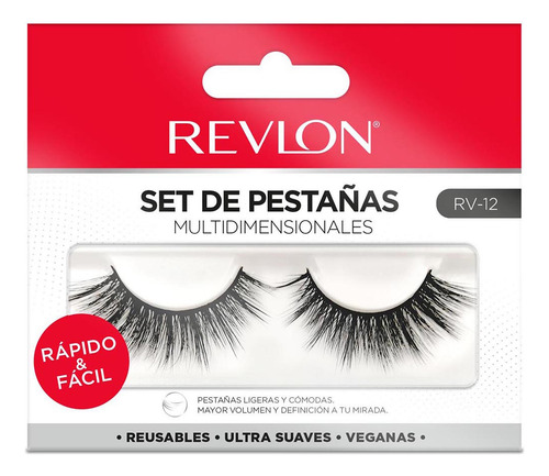 Pestañas Revlon, 1 Par, Modelo 12