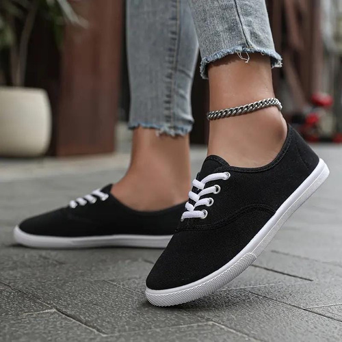 Zapatillas Nautica Wembly Lona Mujer Estilo Casual