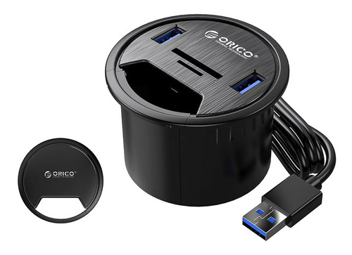 Hub Para Agujero Ojal Escritorio Usb A- 2x Usb 3.0 / Sd / Tf