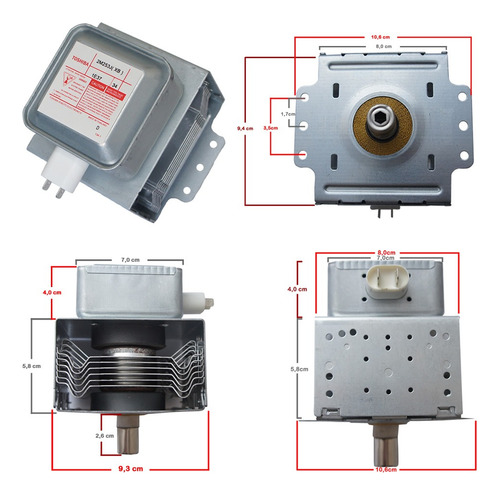 Magnetron Compativel Toshiba 2m253(xb) 900w 2m253j(xb)