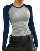 Comprar Playeras Para Mujer Aesthetic Blusa Blusa Mujer Manga Larga