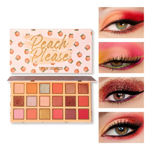 Tintark Peach Please Paleta De Sombra De Ojos De 18 Colores 