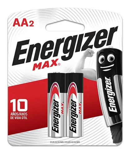 Pilas Energizer Max alcalina AA de 2 unidades