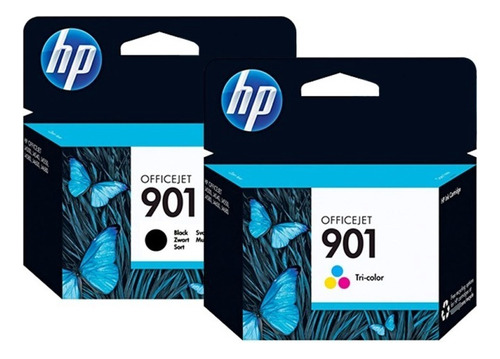 Pack Hp 901 Negro Cc653al + Hp 901 Tricolor Cc656al Original